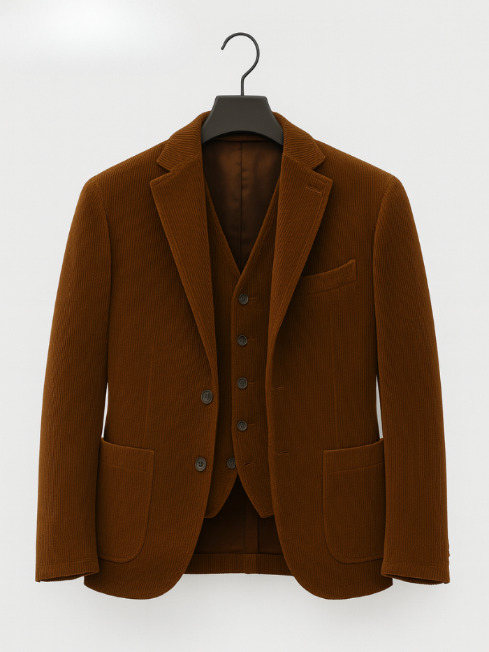Lorenzo | Completo 2 Pezzi in Velluto: Blazer + Gilet