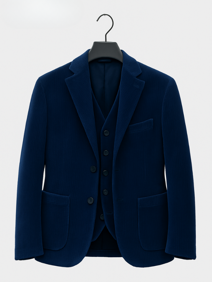 Lorenzo | Completo 2 Pezzi in Velluto: Blazer + Gilet